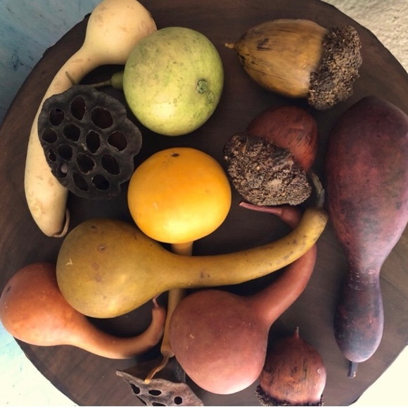 Bundle of beautiful harvest items in shades of sienna, brown, yellow, & green - Picture 13 of 16